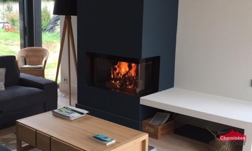 Pose d'une cheminée Diamond 800 CL sur la côte de Nacre