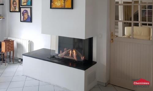 Pose d'une cheminée à gaz MDesign True Vision 850 DC à Cabourg