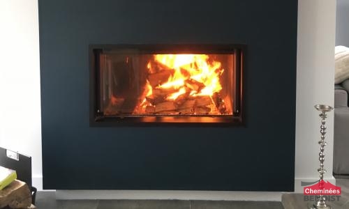 Pose d'une cheminée bois MDesign Argento à Canu