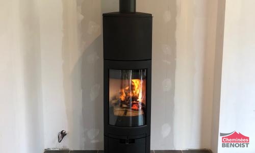 Pose d'un poêle à bois Jotul F378 à Cahagnolles