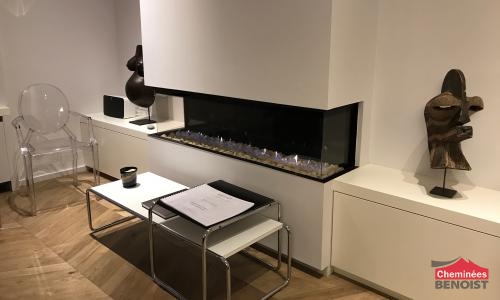 Pose d'un foyer horizontal M Design Luna Diamond 1660 à côté de Deauville