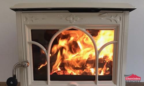 Pose d'un poêle à bois Jotul F 100 à Houlgate