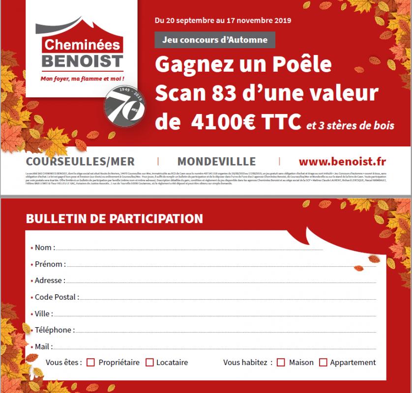 Jeu Concours Du Mois D Automne Chez Les Cheminees Benoist Cheminees Poeles A Bois A Courseulles