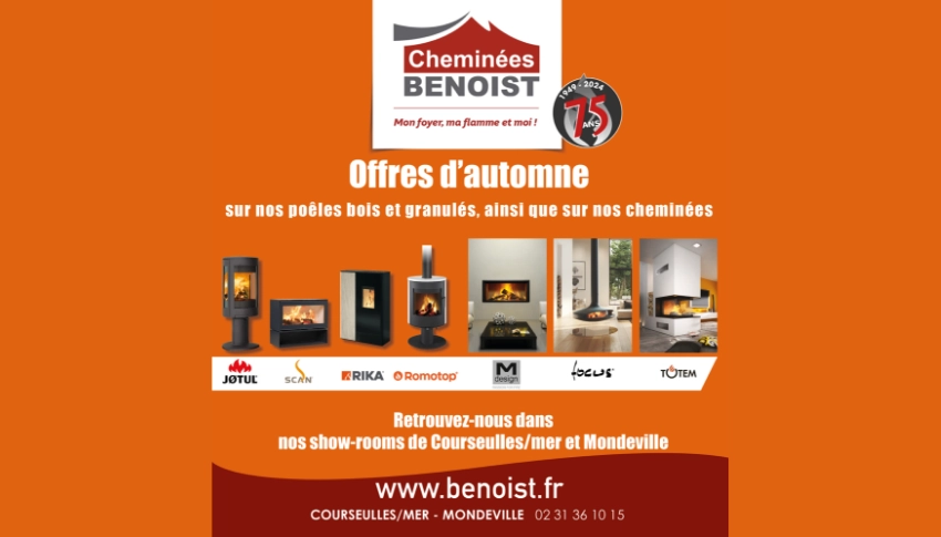 Les offres d’automne débarquent chez Cheminées Benoist !